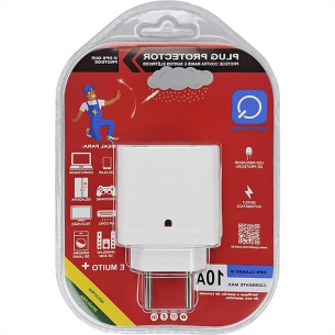 Plug Protetor De Tensao Qualitronix 2 Polos 10A. Branco - Qpp01B