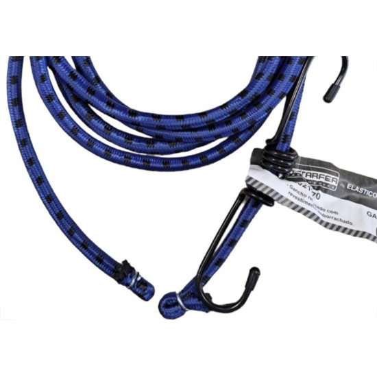 Elastico Para Bagageiro Starfer 2,0M Gancho Metal - 5021170 - Kit C/10 Pecas