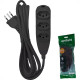 Extensao Intelbras 3 Tomadas 2 Polos + Terra 10A. Preta 5M. - 4830169 Extensao Intelbras 3 Tomadas 2 Polos + Terra 10A. Preta 5M. - 4830169