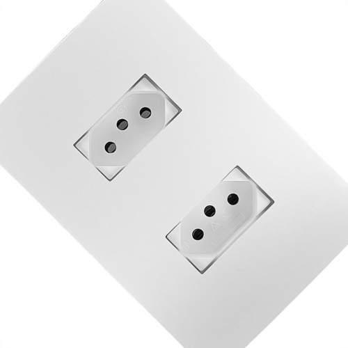Conjunto Ilumi I9-Inove Branco Com Placa 2 Tomadas 20A. - 94121 Monobloco Conjunto Ilumi I9-Inove Branco Com Placa 2 Tomadas 20A. - 94121 Monobloco