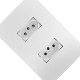 Conjunto Ilumi I9-Inove Branco Com Placa 2 Tomadas 20A. - 94121 Monobloco Conjunto Ilumi I9-Inove Branco Com Placa 2 Tomadas 20A. - 94121 Monobloco