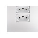 Conjunto Ilumi I9-Inove Branco Com Placa 3 Tomadas 10A. - 94123 Monobloco Conjunto Ilumi I9-Inove Branco Com Placa 3 Tomadas 10A. - 94123 Monobloco