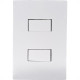 Conjunto Ilumi I9-Inove Branco Com Placa 2 Simples 10A. - 9418 Conjunto Ilumi I9-Inove Branco Com Placa 2 Simples 10A. - 9418