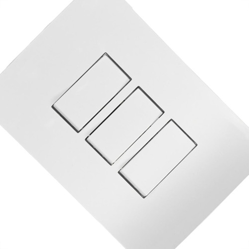 Conjunto Ilumi I9-Inove Branco Com Placa 3 Simples 10A. - 9419 Conjunto Ilumi I9-Inove Branco Com Placa 3 Simples 10A. - 9419