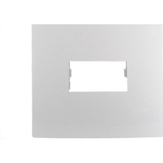 Placa Conjunto Ilumi I9-Inove Branco 4X2 2 Modulos Horizontais Com Suporte - 96080 Placa Conjunto Ilumi I9-Inove Branco 4X2 2 Modulos Horizontais Com Suporte - 96080