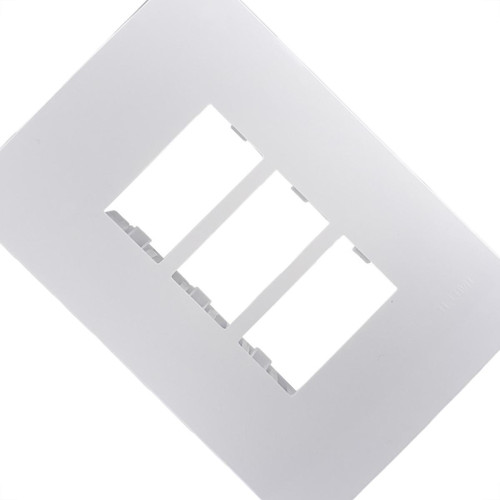 Placa Conjunto Ilumi I9-Inove Branco 4X2 3 Modulos Separados Horizontais Com Suporte - 96100 Placa Conjunto Ilumi I9-Inove Branco 4X2 3 Modulos Separados Horizontais Com Suporte - 96100
