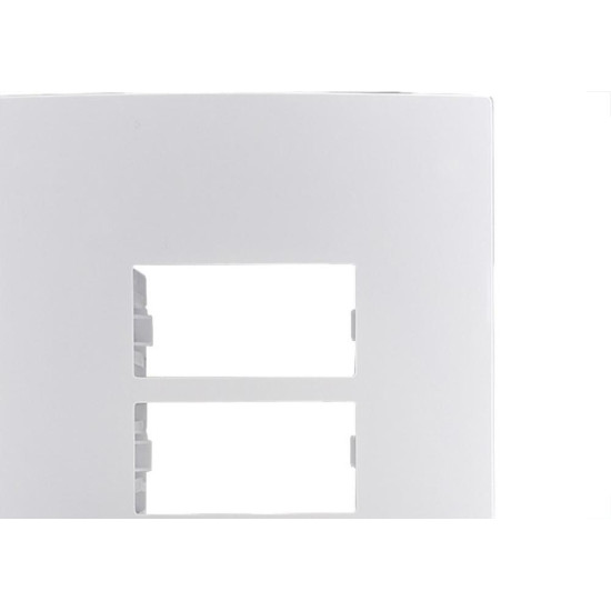 Placa Conjunto Ilumi I9-Inove Branco 4X2 3 Modulos Separados Horizontais Com Suporte - 96100 Placa Conjunto Ilumi I9-Inove Branco 4X2 3 Modulos Separados Horizontais Com Suporte - 96100