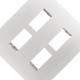 Placa Conjunto Ilumi I9-Inove Branco 4X4 2 Modulos + 2 Modulos Separados Horizontais Branca - 97070 Placa Conjunto Ilumi I9-Inove Branco 4X4 2 Modulos + 2 Modulos Separados Horizontais Branca - 97070