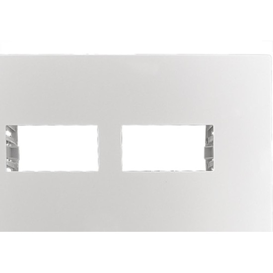 Placa Conjunto Ilumi I9-Inove Branco 4X4 2 Modulos + 2 Modulos Separados Horizontais Branca - 97070 Placa Conjunto Ilumi I9-Inove Branco 4X4 2 Modulos + 2 Modulos Separados Horizontais Branca - 97070