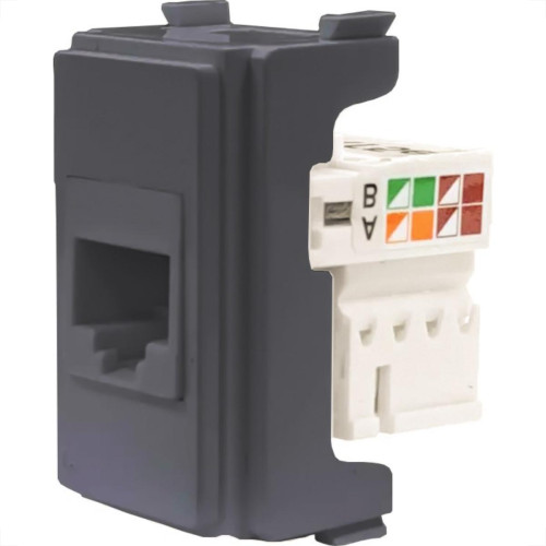 Modulo Ilumi Slim 1 Tomada Rj-45 Preto 81644 Modulo Ilumi Slim 1 Tomada Rj-45 Preto 81644