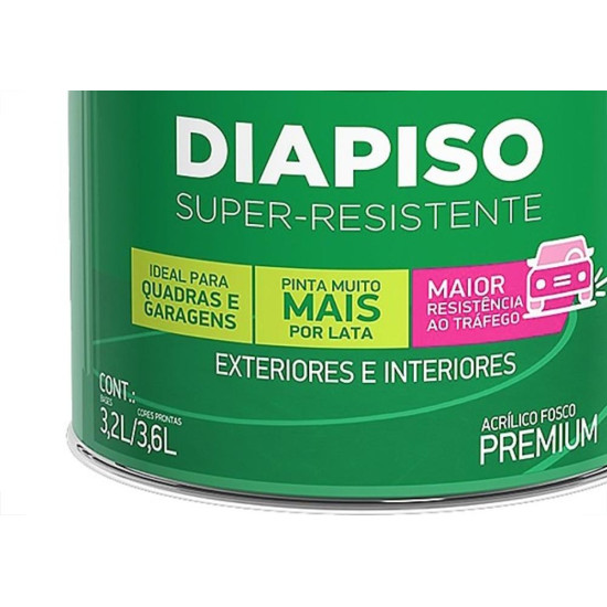 Tinta Acrilica Piso Premium Iquine Diapiso 3,6L Vermelho