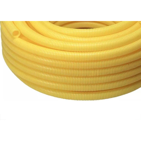 Conduite Corrugado Krona Amarelo Reforcado 1'' Com 25M