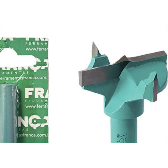 Broca Para Dobradica Caneco Franca 35Mm Haste 10Mm - 0024 Broca Para Dobradica Caneco Franca 35Mm Haste 10Mm - 0024