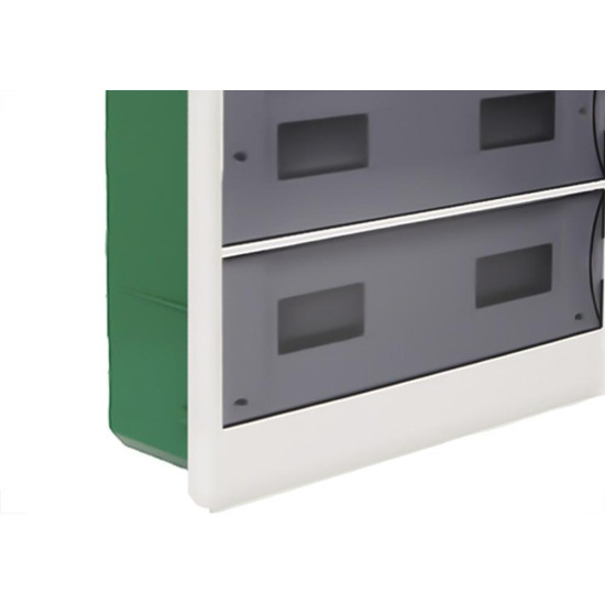 Centrinho Schneider Pvc Embutir Fume Para 36 Disjuntores Din Sem Barramento Centrinho Schneider Pvc Embutir Fume Para 36 Disjuntores Din Sem Barramento