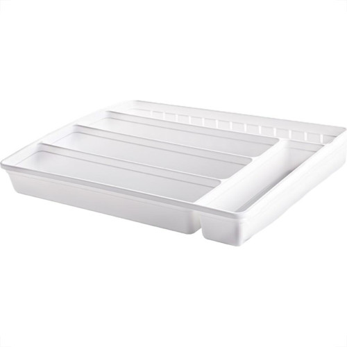 Organizador De Talheres Plastico Plasutil 5 Divisórias Branco - 9728 Organizador De Talheres Plastico Plasutil 5 Divisórias Branco - 9728