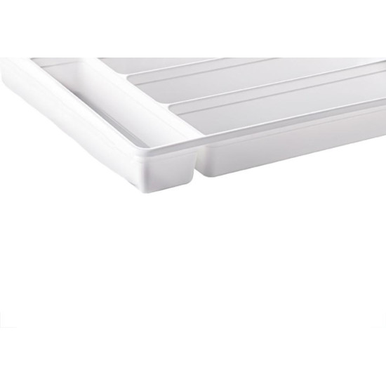 Organizador De Talheres Plastico Plasutil 5 Divisórias Branco - 9728 Organizador De Talheres Plastico Plasutil 5 Divisórias Branco - 9728