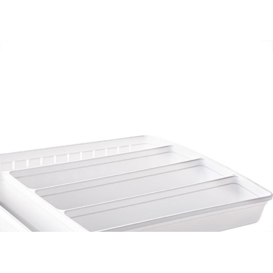 Organizador De Talheres Plastico Plasutil 5 Divisórias Branco - 9728 Organizador De Talheres Plastico Plasutil 5 Divisórias Branco - 9728