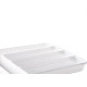 Organizador De Talheres Plastico Plasutil 5 Divisórias Branco - 9728 Organizador De Talheres Plastico Plasutil 5 Divisórias Branco - 9728