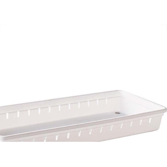 Organizador De Gavetas Plasutil 37,5Cm X 15,4Cm X 5Cm Branco - 9735 Organizador De Gavetas Plasutil 37,5Cm X 15,4Cm X 5Cm Branco - 9735