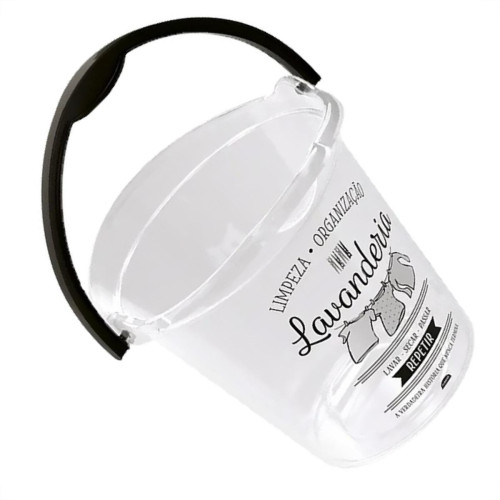 Balde Plasutil Plastico Decorado Transparente 8L - 4400 Balde Plasutil Plastico Decorado Transparente 8L - 4400