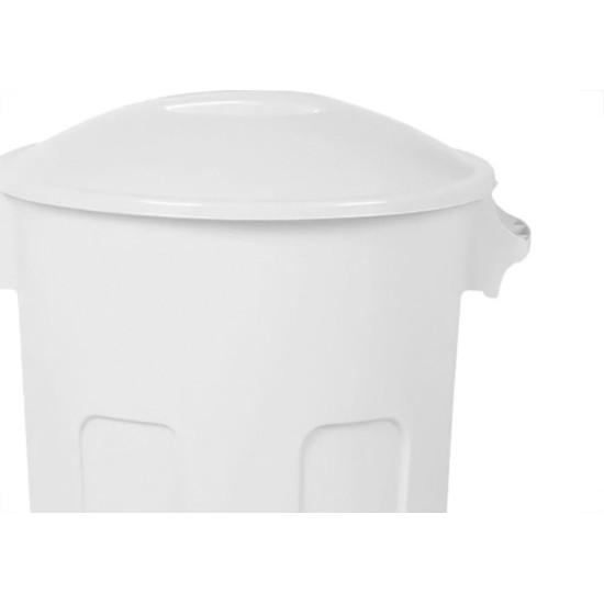 Lixeira Plastica Com Tampa Plasutil 58L Branca - 15071 Lixeira Plastica Com Tampa Plasutil 58L Branca - 15071