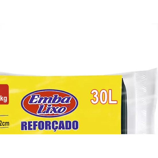Saco De Lixo Embalixo Reforcado 30L 59X62Cm Preto Pacote Com 50 Sacos Saco De Lixo Embalixo Reforcado 30L 59X62Cm Preto Pacote Com 50 Sacos