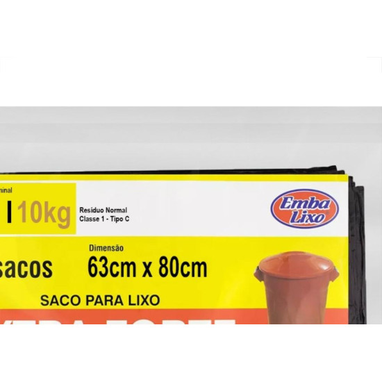 Saco De Lixo Embalixo Extra Forte 50L 63X80Cm Preto Pacote Com 50 Sacos Saco De Lixo Embalixo Extra Forte 50L 63X80Cm Preto Pacote Com 50 Sacos