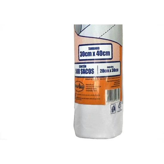 Bobina Plastica Picotada Embalibag 30 X 40Cm Transparente Pacote Com 500 Sacos Bobina Plastica Picotada Embalibag 30 X 40Cm Transparente Pacote Com 500 Sacos