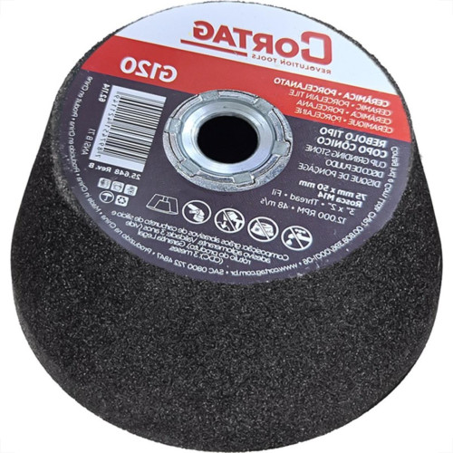 Rebolo Cortag Conico 75Mm X 50Mm Rosca M14 - G-120 - 62114 Rebolo Cortag Conico 75Mm X 50Mm Rosca M14 - G-120 - 62114