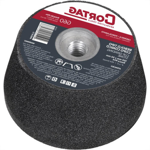 Rebolo Cortag Conico 100Mm X 50Mm Rosca M14 G-60 - 61748 Rebolo Cortag Conico 100Mm X 50Mm Rosca M14 G-60 - 61748