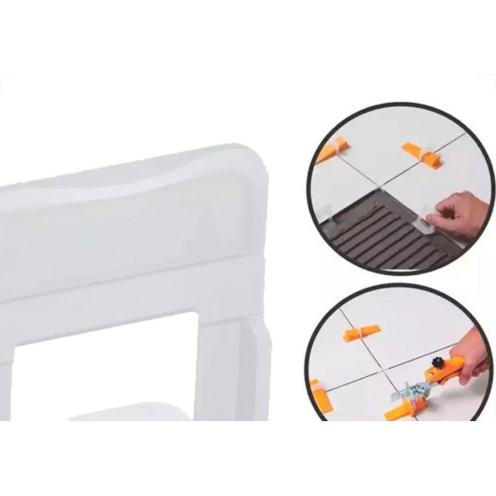 Espacador De Piso Cortag Nivelador 0,5Mm Caixa Com 50 Pecas