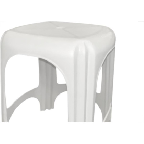 Banqueta Plastica Tramontina Niteroi Branca 37X45Cm - 92411/010 Banqueta Plastica Tramontina Niteroi Branca 37X45Cm - 92411/010
