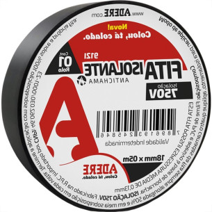 Fita Isolante Adere 5M Preta - Kit C/6 Pecas