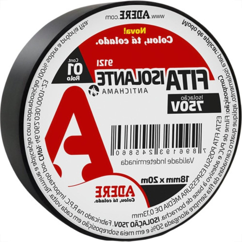 Fita Isolante Adere 20M Preta - Kit C/6 Pecas Fita Isolante Adere 20M Preta - Kit C/6 Pecas