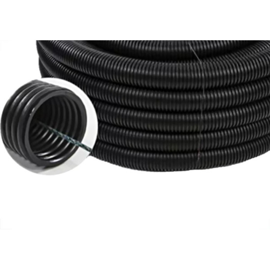 Duto Corrugado Bravo Pead Preto 1,1/4'' X 50M Com Cabo Guia