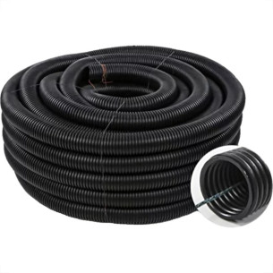Duto Corrugado Bravo Pead Preto 1.1/2'' X 50M Com Cabo Guia