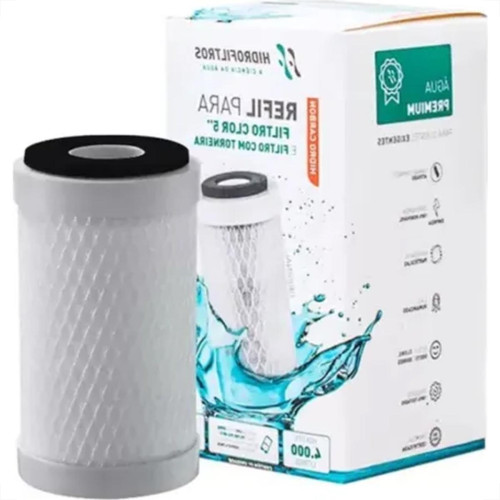 Refil Vela Para Filtro Hidro Filtros Clor 5'' Carbon Block - 902-0012