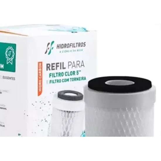 Refil Vela Para Filtro Hidro Filtros Clor 5'' Carbon Block - 902-0012