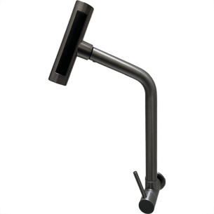Torneira Pia Parede Metal Brazhu Com 4 Jatos Grafite - 1/4 Volta
