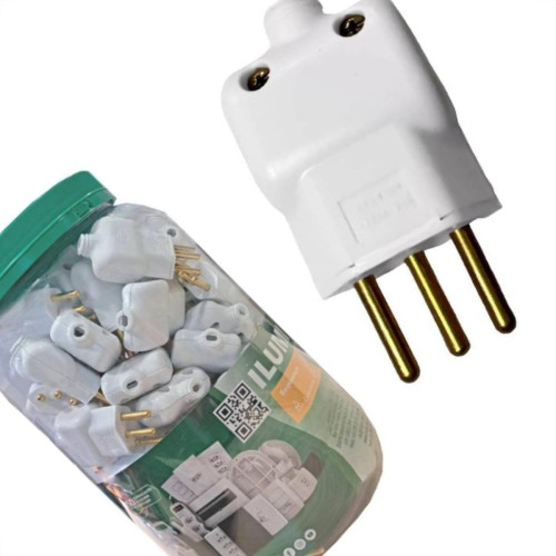 Pino Prensa Cabo Ilumi 2 Polos+Terra 10A. Branco Pote Com 60 Pecas 14250Pg Pino Prensa Cabo Ilumi 2 Polos+Terra 10A. Branco Pote Com 60 Pecas 14250Pg