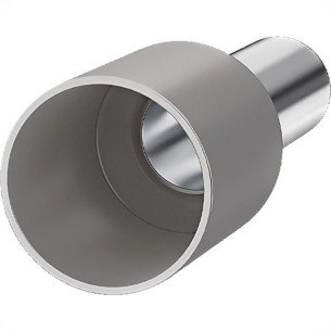 Terminal Tubular Ilhos Isolado Simples Sforplast 4,0Mm Comprimento 12Mm - Cinza