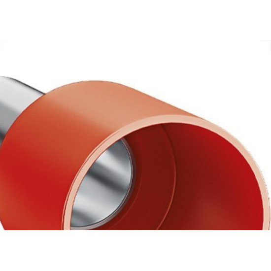Terminal Tubular Ilhos Isolado Simples Sforplast 10Mm Comprimento 18Mm - Vermelho Terminal Tubular Ilhos Isolado Simples Sforplast 10Mm Comprimento 18Mm - Vermelho
