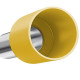 Terminal Tubular Ilhos Isolado Simples Sforplast 25Mm Comprimento 22Mm - Amarelo