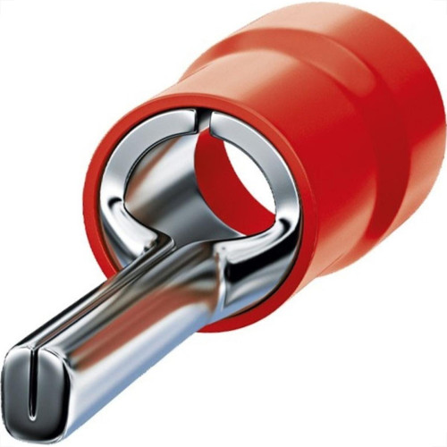 Terminal Pino Pre-Isolado Sforplast 0,5 A 1,5Mm Comprimento 12Mm - Vermelho