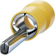 Terminal Pino Pre-Isolado 25Mm Comprimento 16Mm - Amarelo Pacote Com 25 Pecas