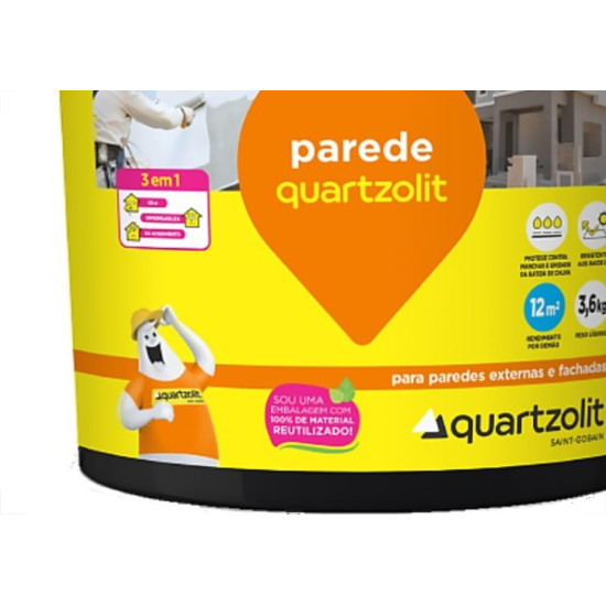 Impermeabilizante Quartzolit Parede 3,6L Impermeabilizante Quartzolit Parede 3,6L