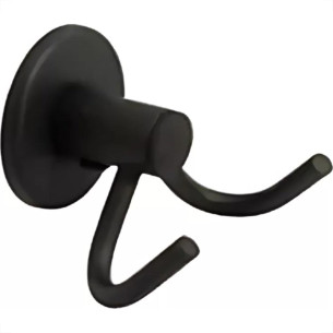 Acessorio Wc Hidrolar Faetto Cabide Duplo Preto Fosco - 10045