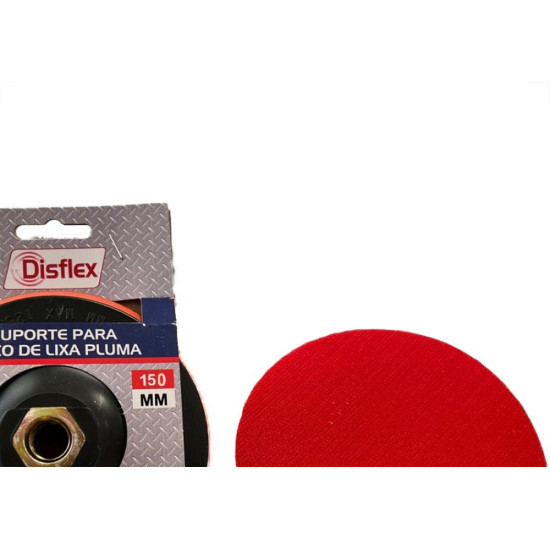 Disco Borracha Disflex Suporte Para Lixa Pluma 6''Preto - 30.003 Disco Borracha Disflex Suporte Para Lixa Pluma 6''Preto - 30.003