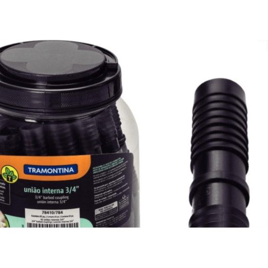 Conexao Preta Tramontina Uniao Interna 3/4'' Pote Com 65 Pecas - 78410784 Conexao Preta Tramontina Uniao Interna 3/4'' Pote Com 65 Pecas - 78410784