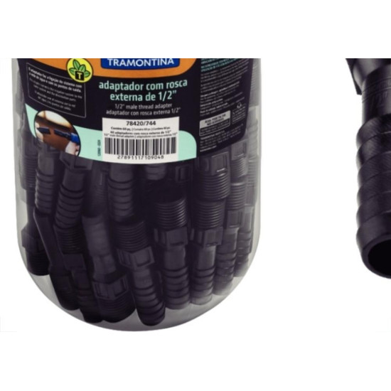 Conexao Preta Tramontina Adaptador Interno Rosca Externa 3/4'' Pote Com 55 Pecas - 78420784